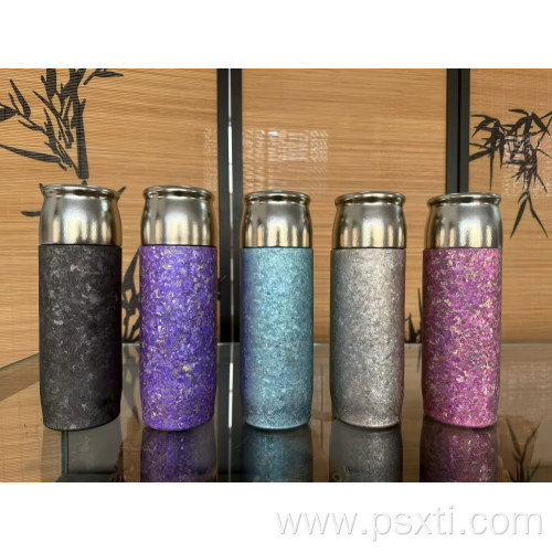 Titanium Kettle With An Icy Floral Pattern